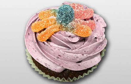 Cupcake de chocolate con buttercream de mora