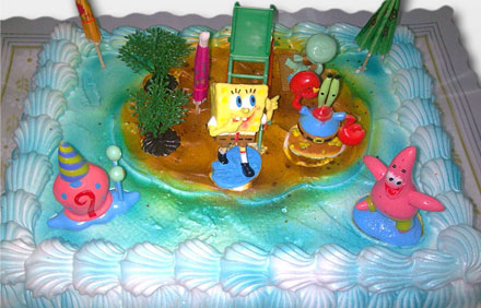 Tarta muñecos Bob Esponja