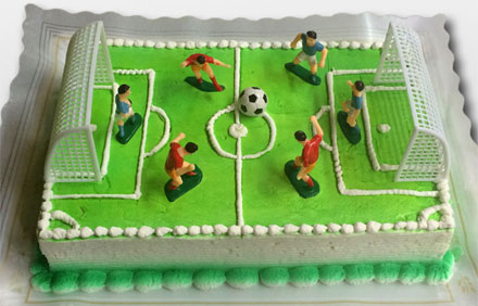 Tarta muñecos Campo de fútbol