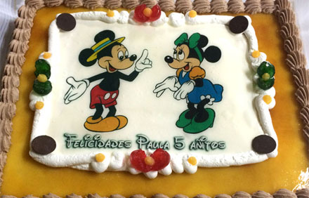 Tarta foto Mickey y Minnie